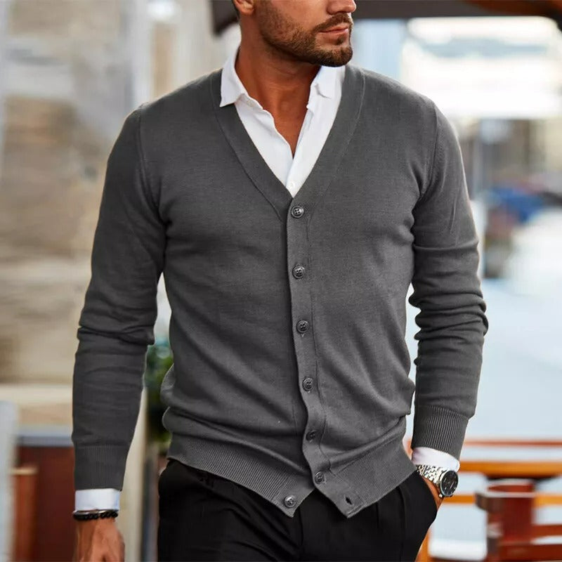 Candero - Cardigan Homme Tricoté Premium Respirant Élégant Ajusté