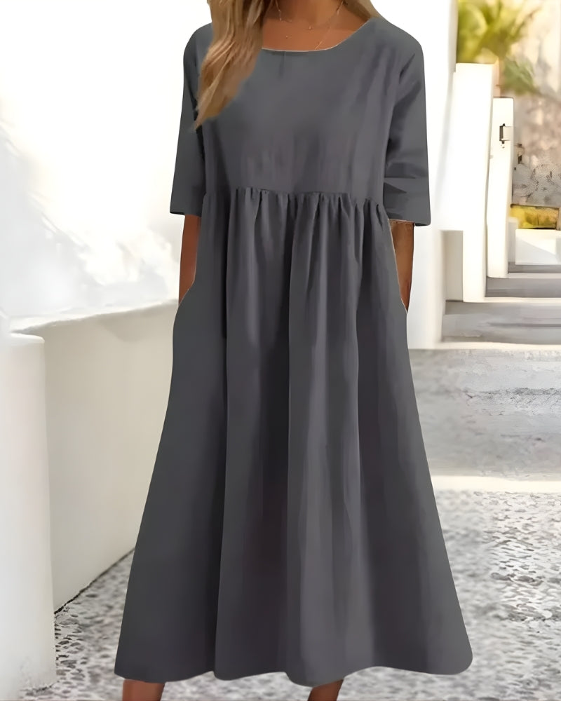 Elmira - Robe midi femme avec poches