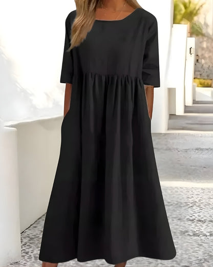 Elmira - Robe midi femme avec poches