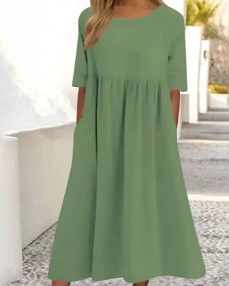 Elmira - Robe midi femme avec poches