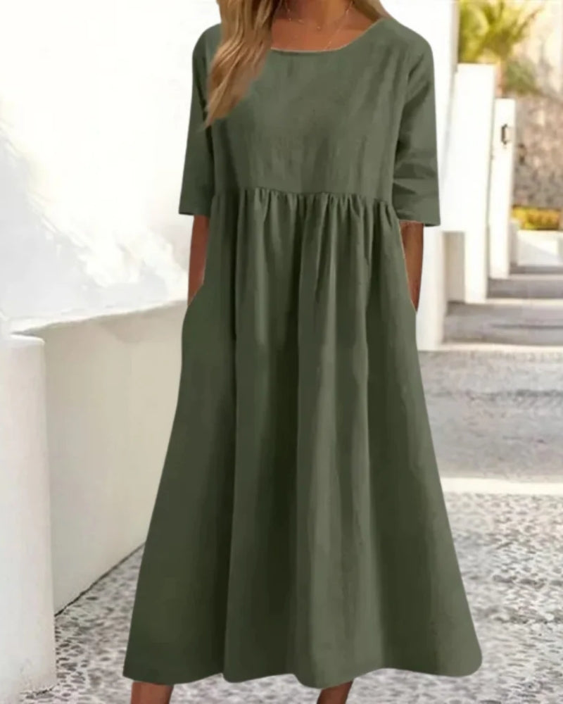 Elmira - Robe midi femme avec poches