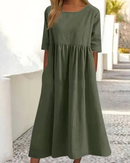 Elmira - Robe midi femme avec poches