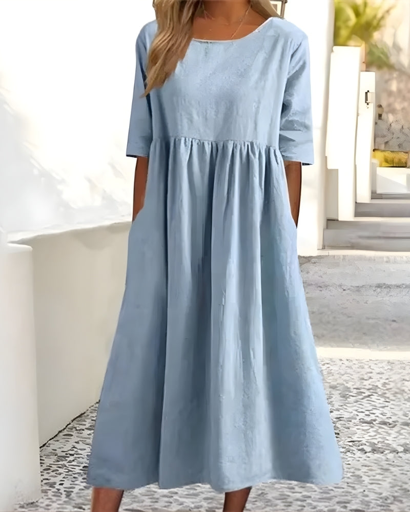 Elmira - Robe midi femme avec poches