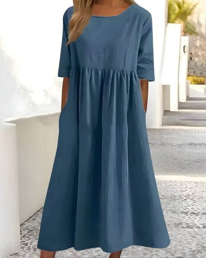 Elmira - Robe midi femme avec poches
