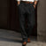 Men's Grey Linen Pants Relaxed Fit Pleated Trousers - Image 3