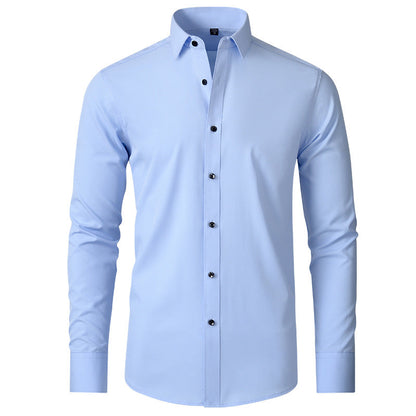 Men's Wrinkle-Free Stretch Non-Iron Button-Down Shirt - Image 7