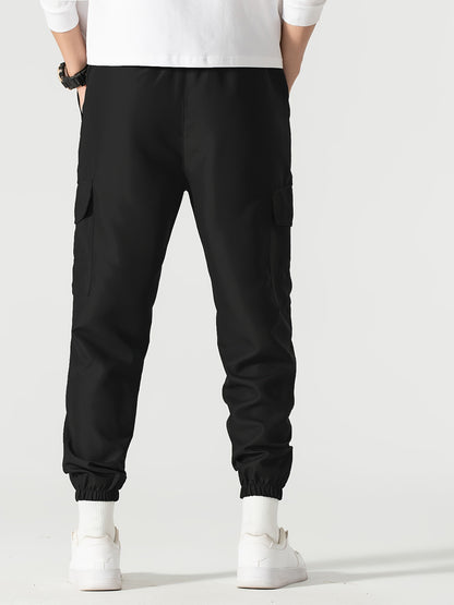 Men Relaxed Fit Cargo Joggers - Image 3