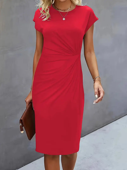 Katia – Vestido clásico ajustado de manga corta