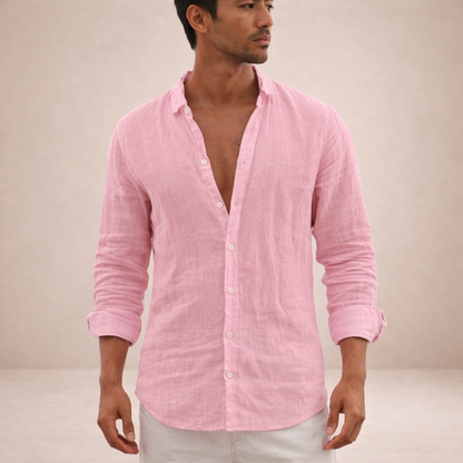 Luméro - Mens Linen Relaxed Shirt