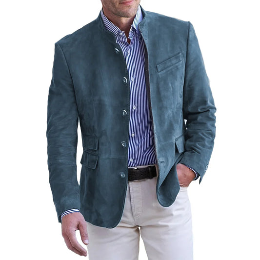Cassian - Mens Casual Blazer With Stand Collar