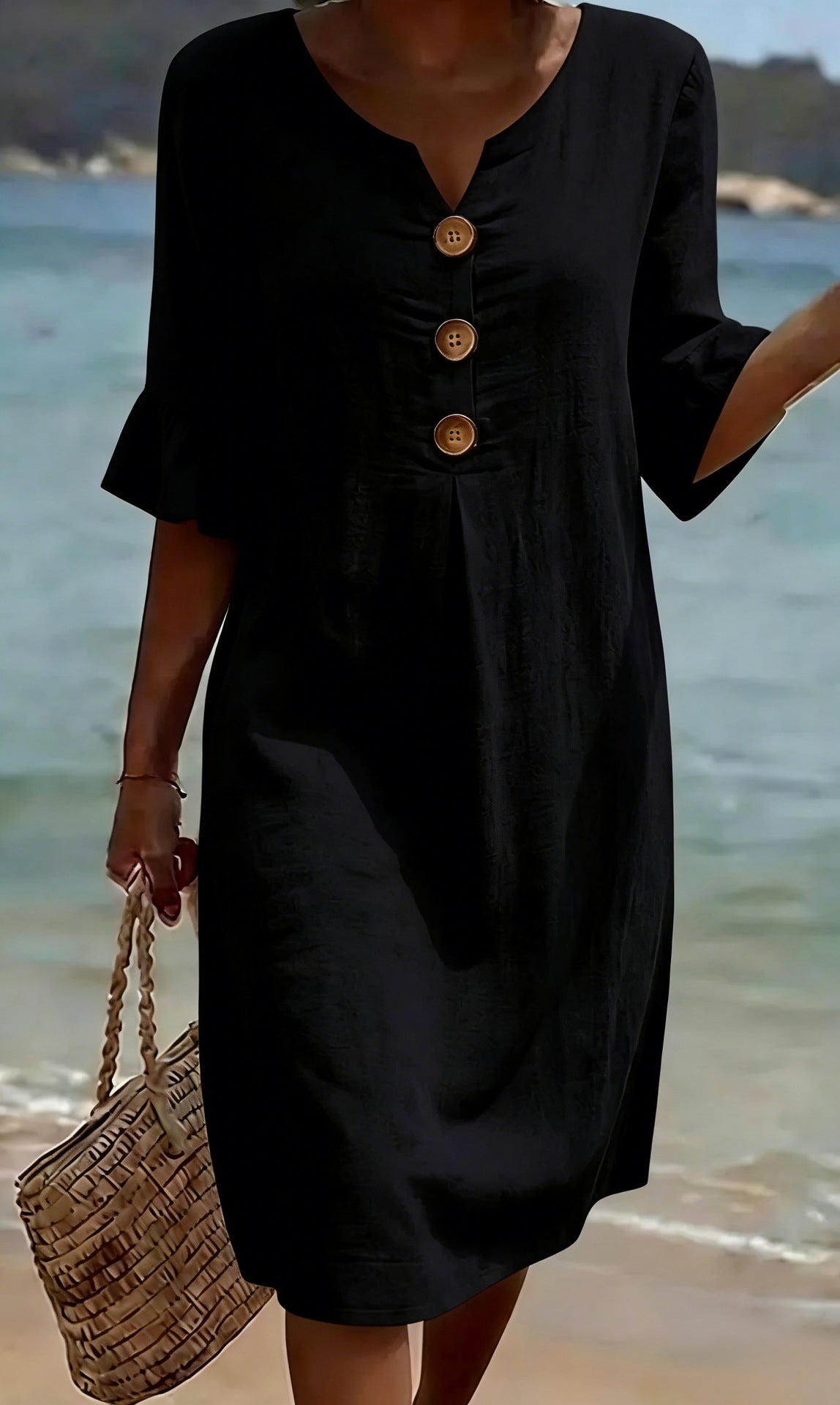 Contrina - Cotton Linen Summer Dress