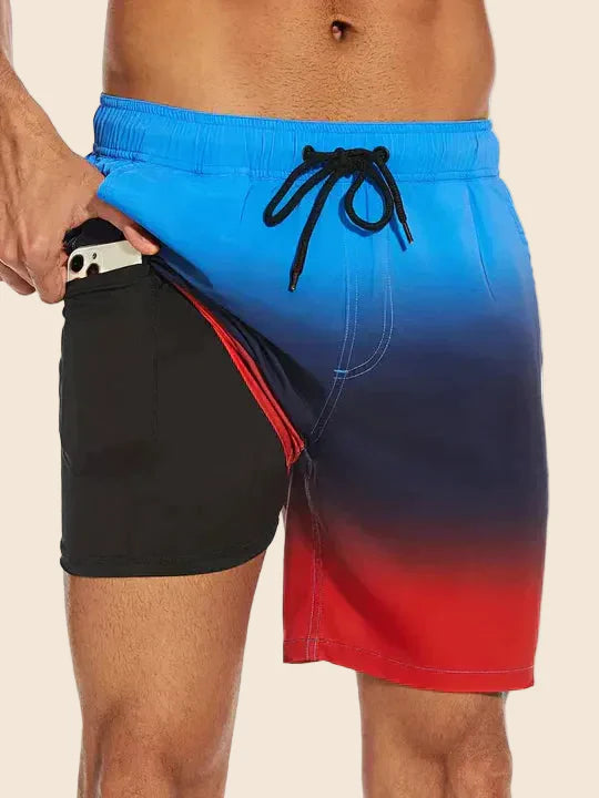 Men's Slim Fit Patterned Swim Trunks Inner Liner - Image 4
