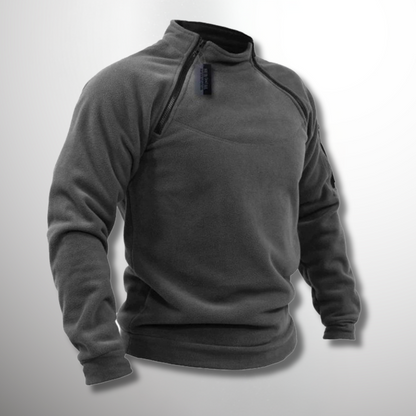Jorven – Maglione da uomo in pile con tasche con cerniera sicura