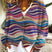 Marivellea - Cárdigan de botones multicolor para mujer