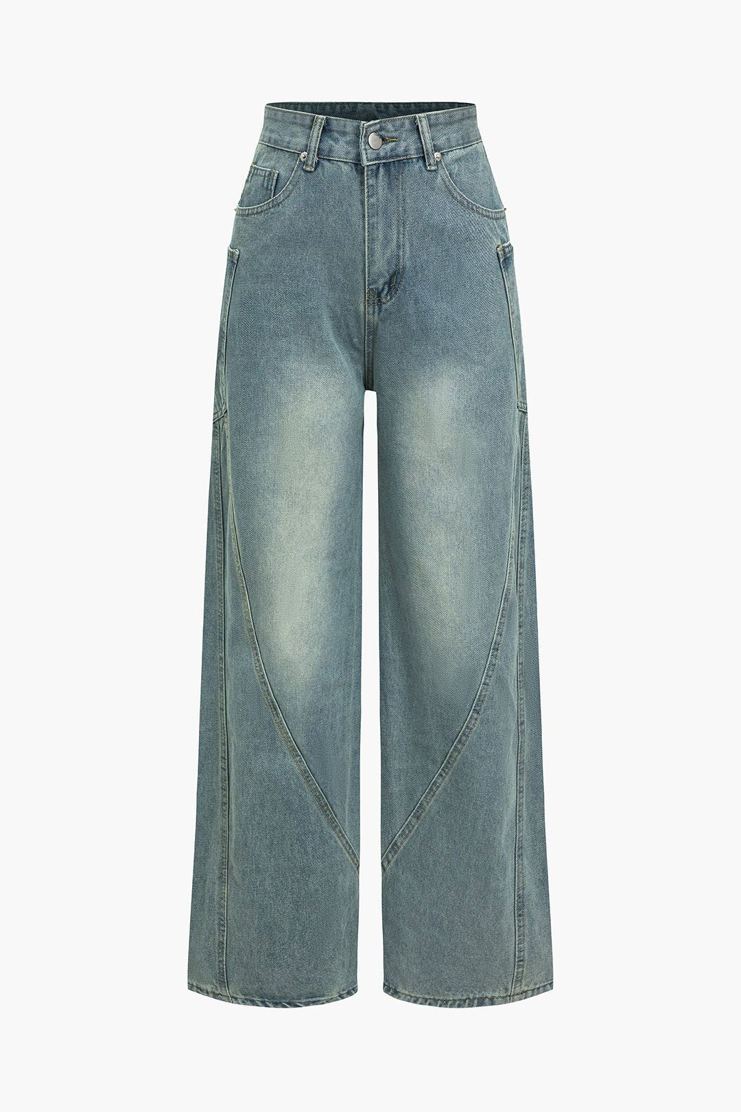 Zarel - Jeans de mezclilla de pierna ancha para mujer