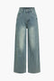 Zarel - Jeans de mezclilla de pierna ancha para mujer