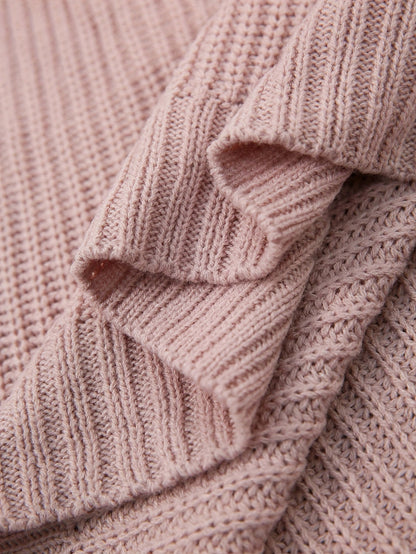 Women Ribbed Turtleneck Sweater Dress - Image 10