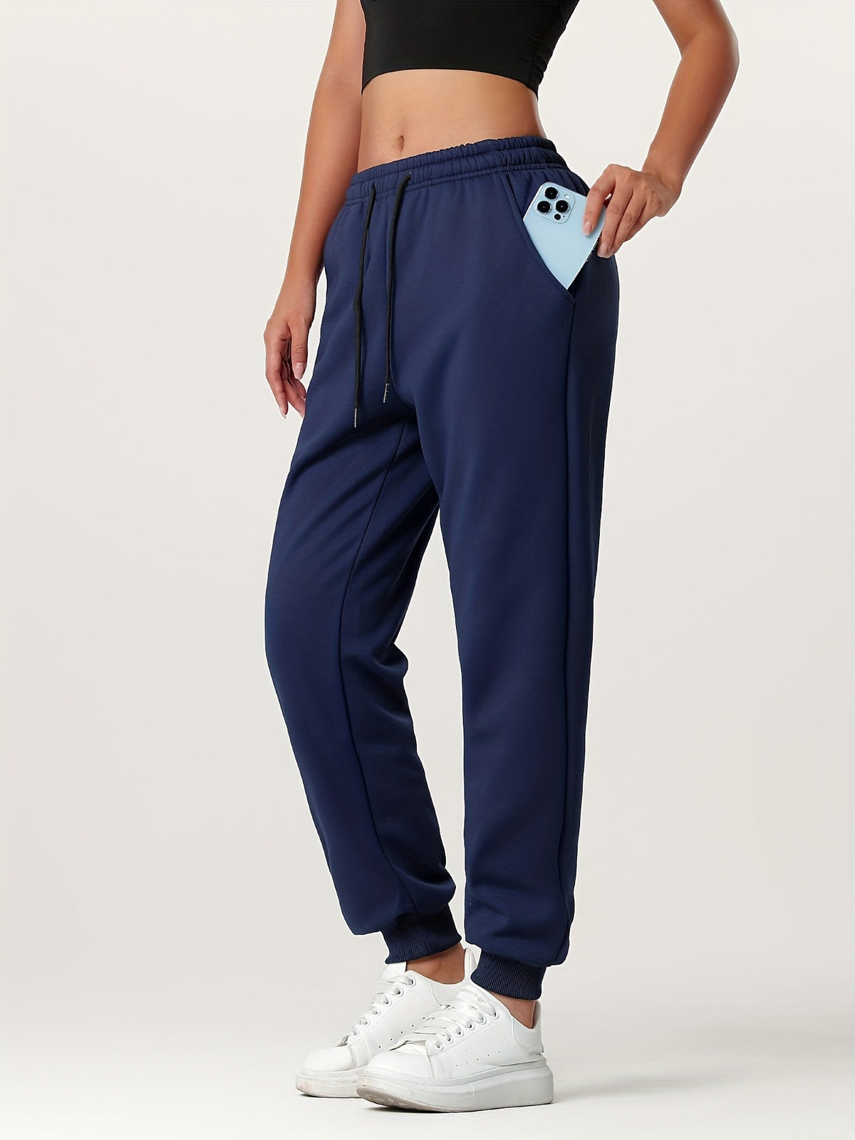 Women's Fleece Lined Cuffed Joggers - Image 12