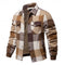 Checked Shirt Jacket with Soft Lining and Classic Lapel Collar