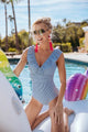 Serelith - Maillot de bain à col en V avec volants