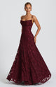 Women Floral Embroidered Maxi Dress Wedding Guest Evening Gown - Image 11