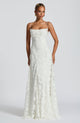 Women Floral Lace Cowl Neck Maxi Dress - Image 9