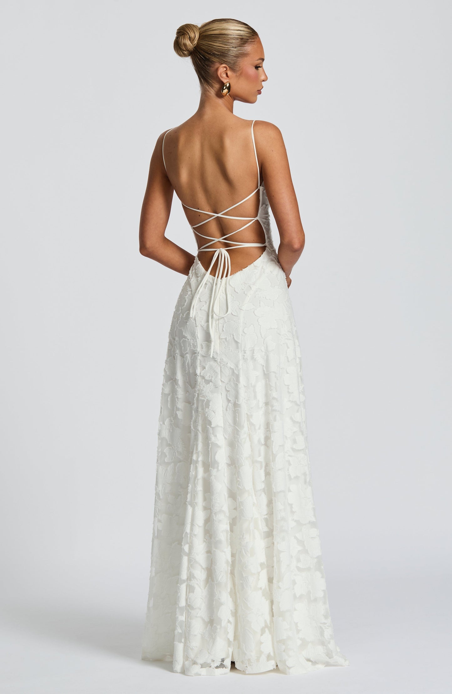 Women Floral Embroidered Maxi Dress Wedding Guest Evening Gown - Image 6