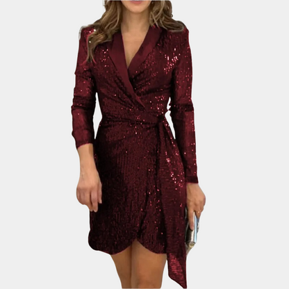 Celina - Robe blazer élégante avec ceinture