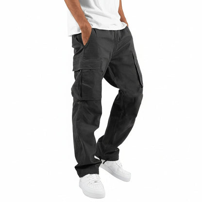 Jerome - Pantalon cargo homme taille élastique avec cordon de serrage
