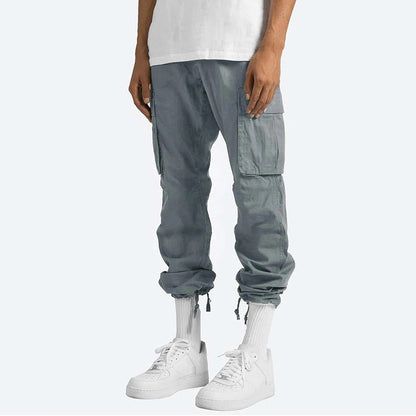 Jerome - Pantalon cargo homme taille élastique avec cordon de serrage