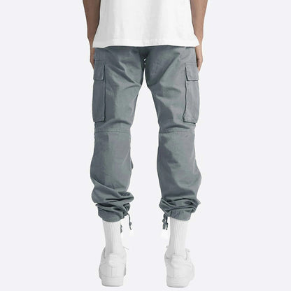 Jerome - Pantalon cargo homme taille élastique avec cordon de serrage