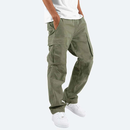 Jerome - Pantalon cargo homme taille élastique avec cordon de serrage