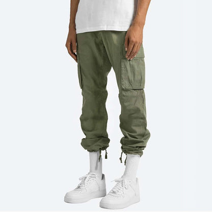 Jerome - Pantalon cargo homme taille élastique avec cordon de serrage