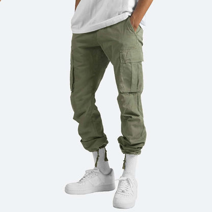 Jerome - Pantalon cargo homme taille élastique avec cordon de serrage