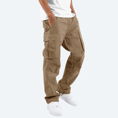 Jerome - Pantalon cargo homme taille élastique avec cordon de serrage
