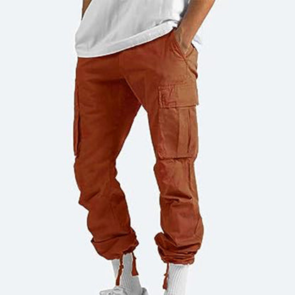 Jerome - Pantalon cargo homme taille élastique avec cordon de serrage