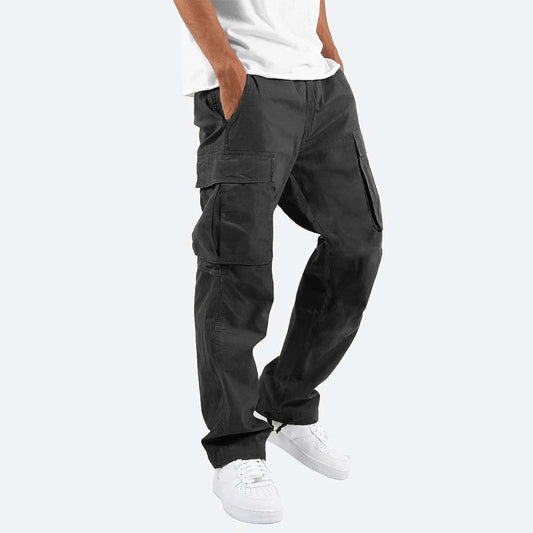 Jerome - Mens Cargo Trousers Elastic Waist Drawstring