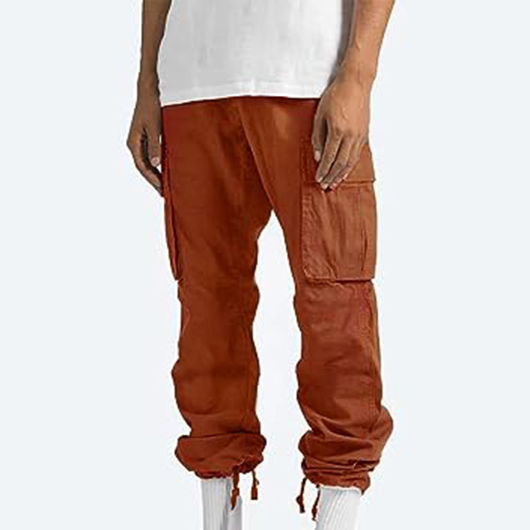 Jerome - Pantalon cargo homme taille élastique avec cordon de serrage