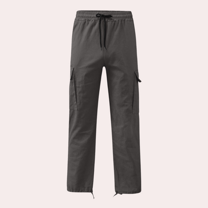 Jerome - Pantalon cargo homme taille élastique avec cordon de serrage
