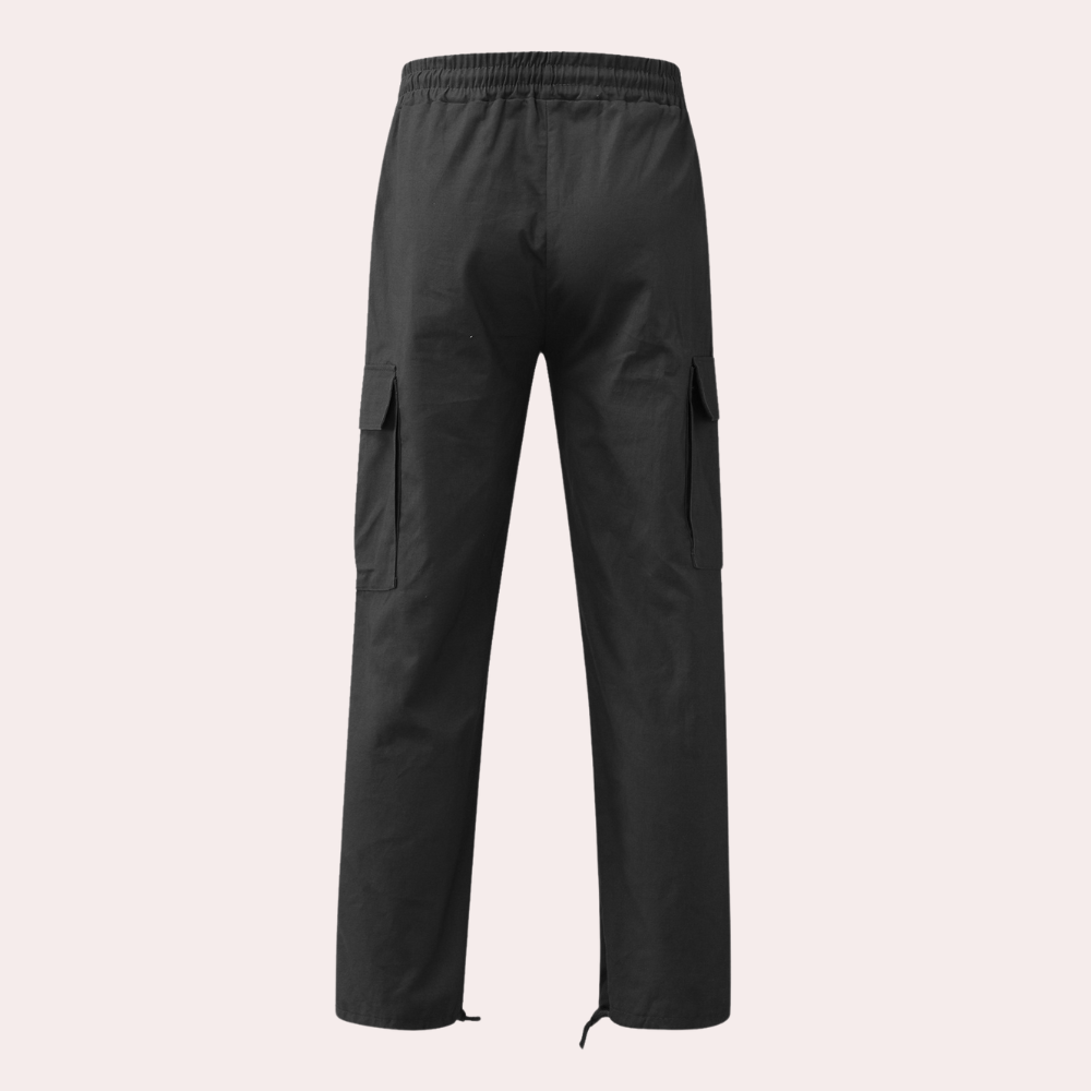 Jerome - Pantalon cargo homme taille élastique avec cordon de serrage