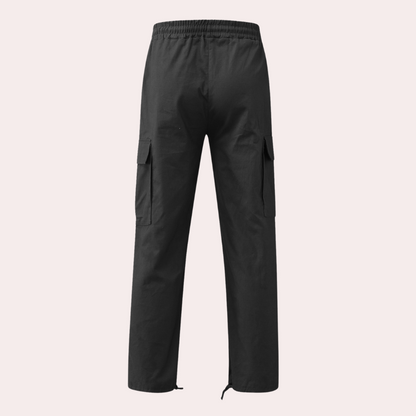 Jerome - Pantalon cargo homme taille élastique avec cordon de serrage