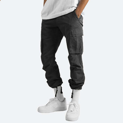 Jerome - Pantalon cargo homme taille élastique avec cordon de serrage