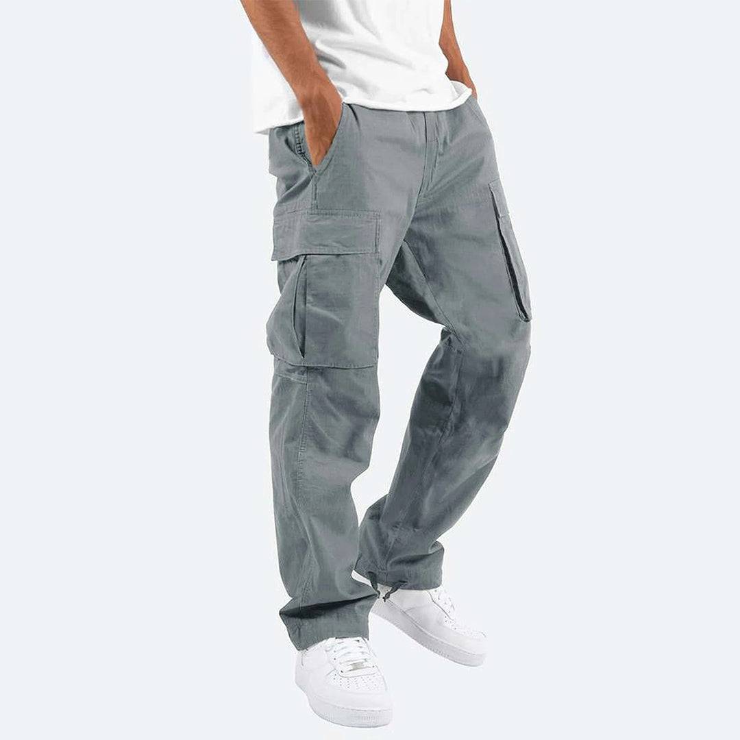Jerome - Pantalon cargo homme taille élastique avec cordon de serrage