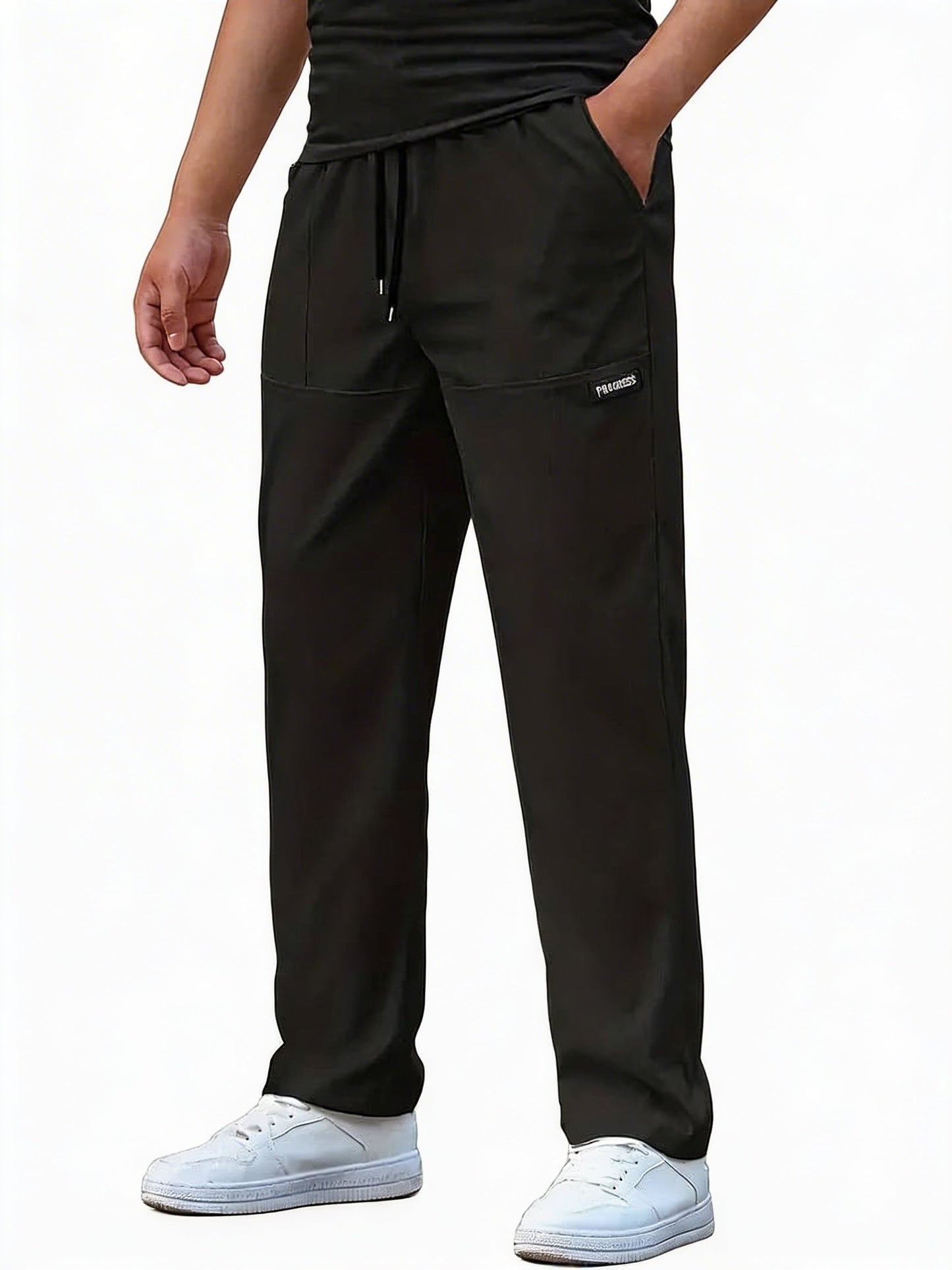 Men's Straight Leg Sweatpants Elastic Waist