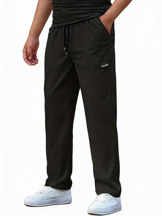 Men's Straight Leg Sweatpants Elastic Waist