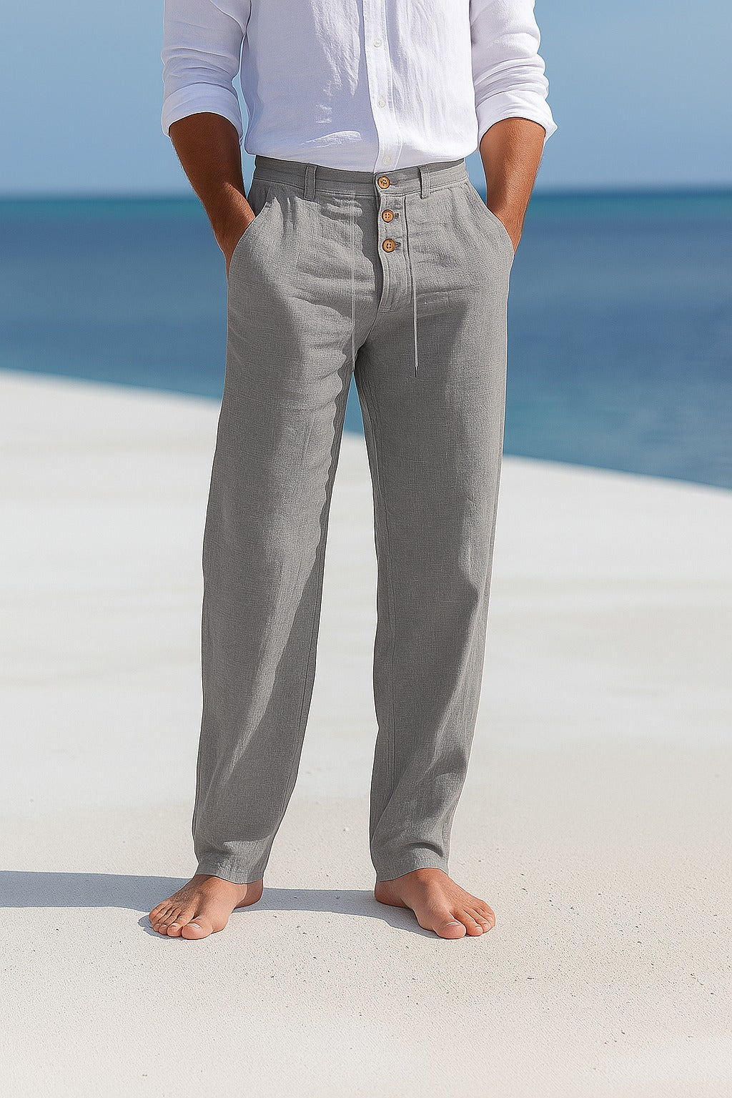 Men's Casual Drawstring Pants Summer Beach Trousers - Image 2