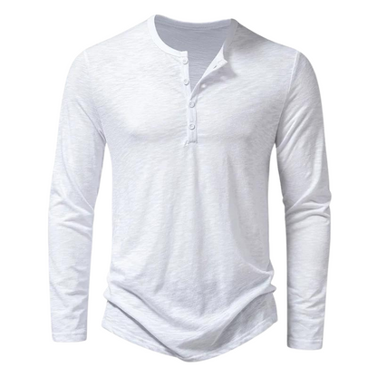 Men's Long Sleeve Slim Fit Henley T-Shirt - Image 9