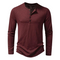 Herre Langærmet Slim Fit Henley T-shirt