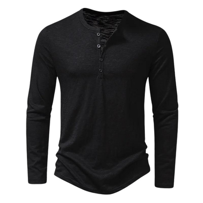 Men's Long Sleeve Slim Fit Henley T-Shirt - Image 5