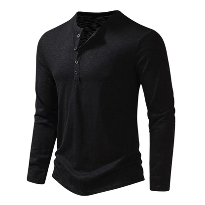 Men's Long Sleeve Slim Fit Henley T-Shirt - Image 6
